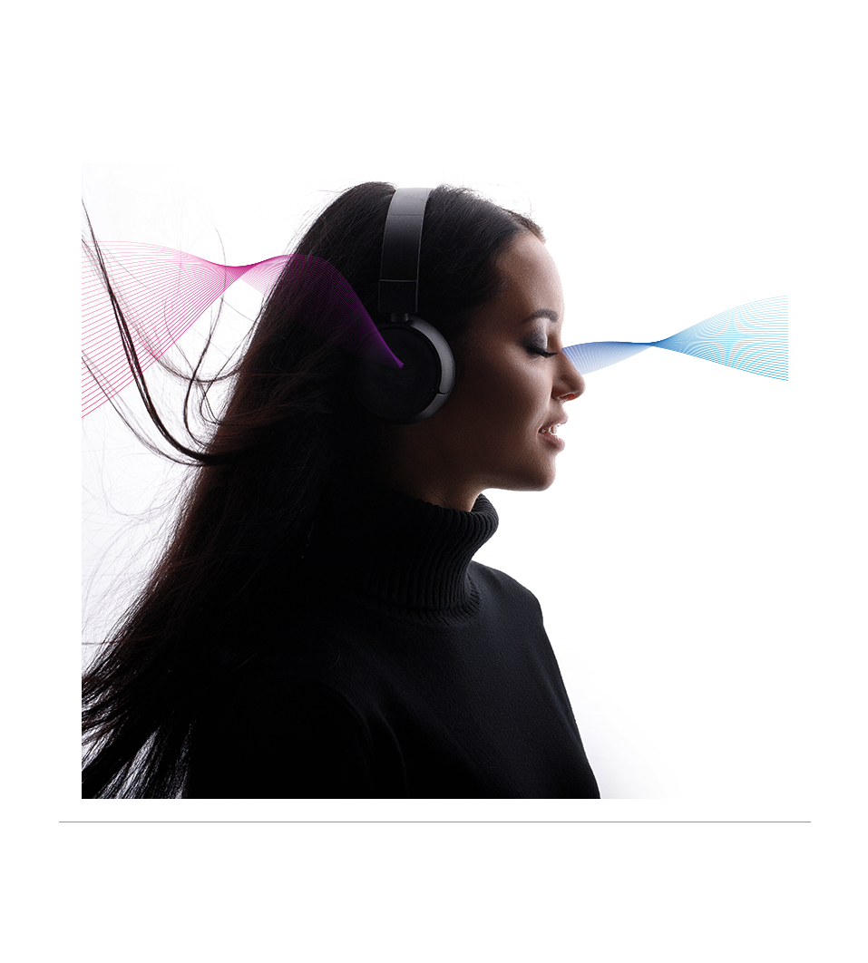 Woman enjoying listening